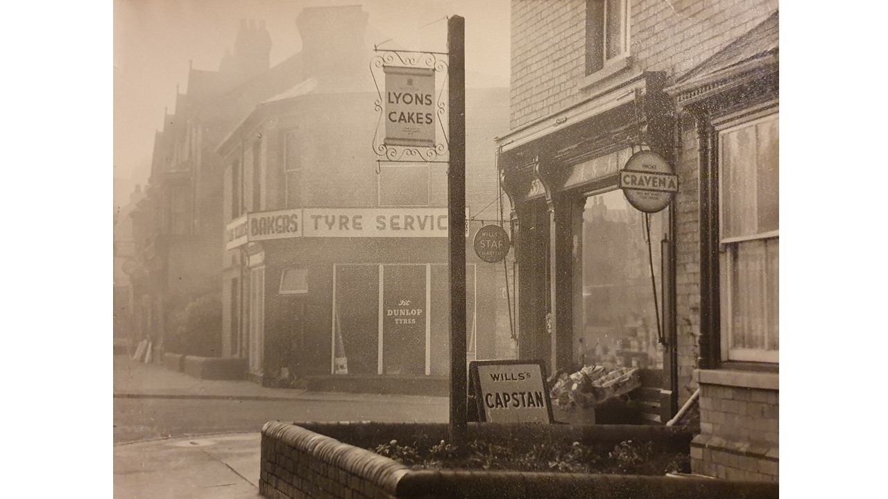 Days before supermarkets. A 1950s view of a corner shop in Barbourne Road