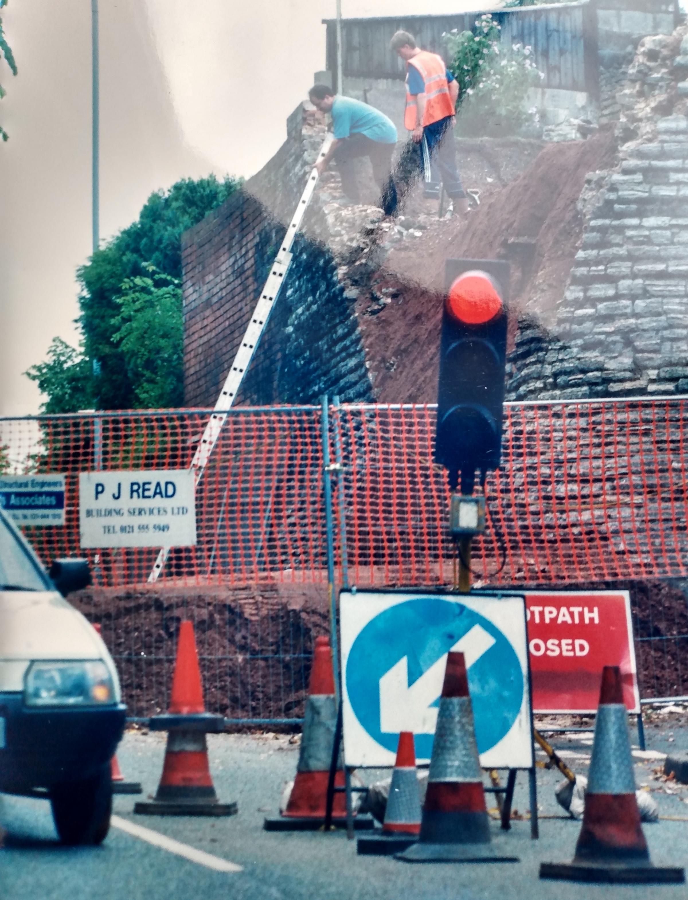June 1998 and work it still ongoing to repair the wall seriously damaged two months earlier
