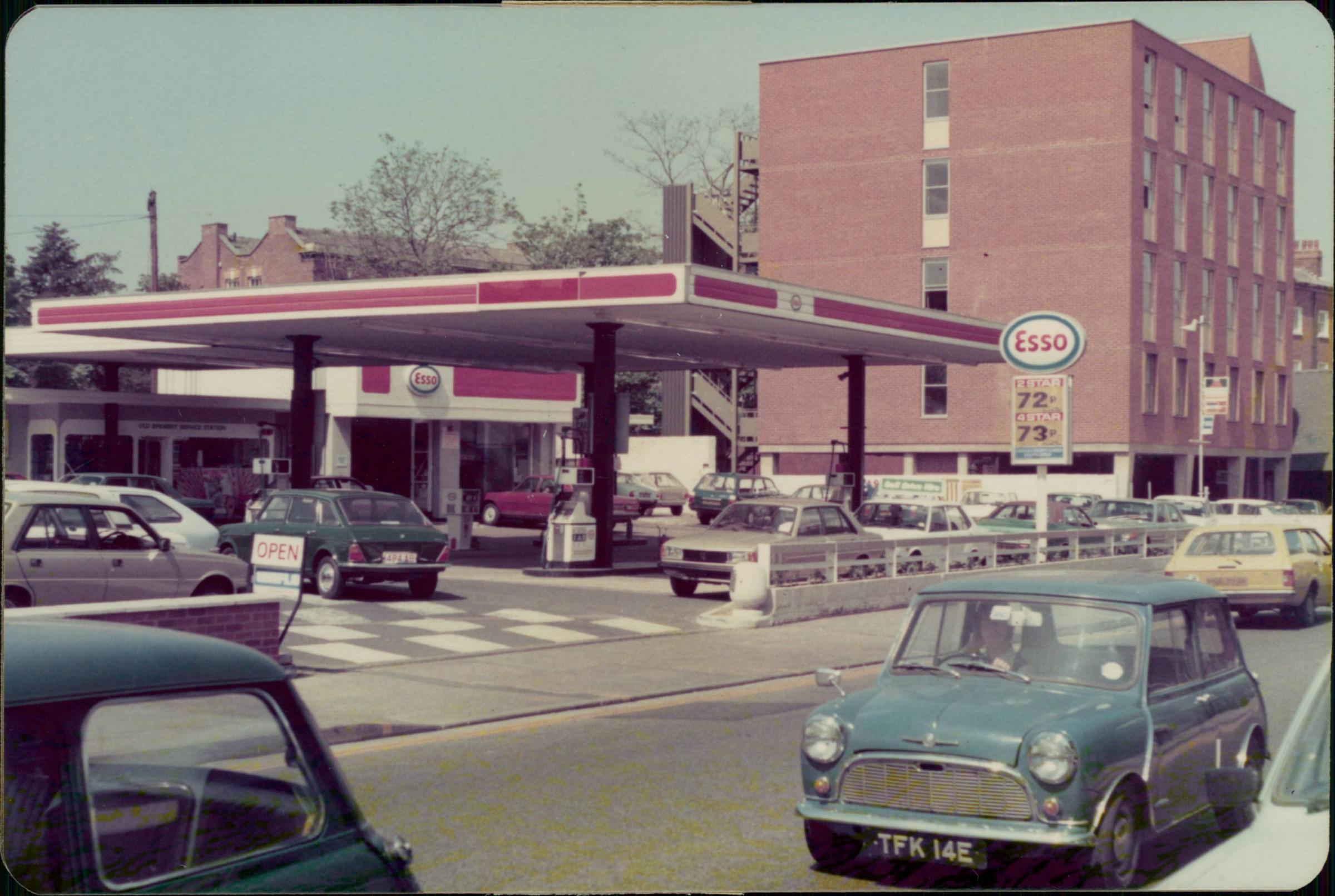 The petrol station in Barbourne, shown here in 1978, that for a few years stood on the site of Spreckley’s