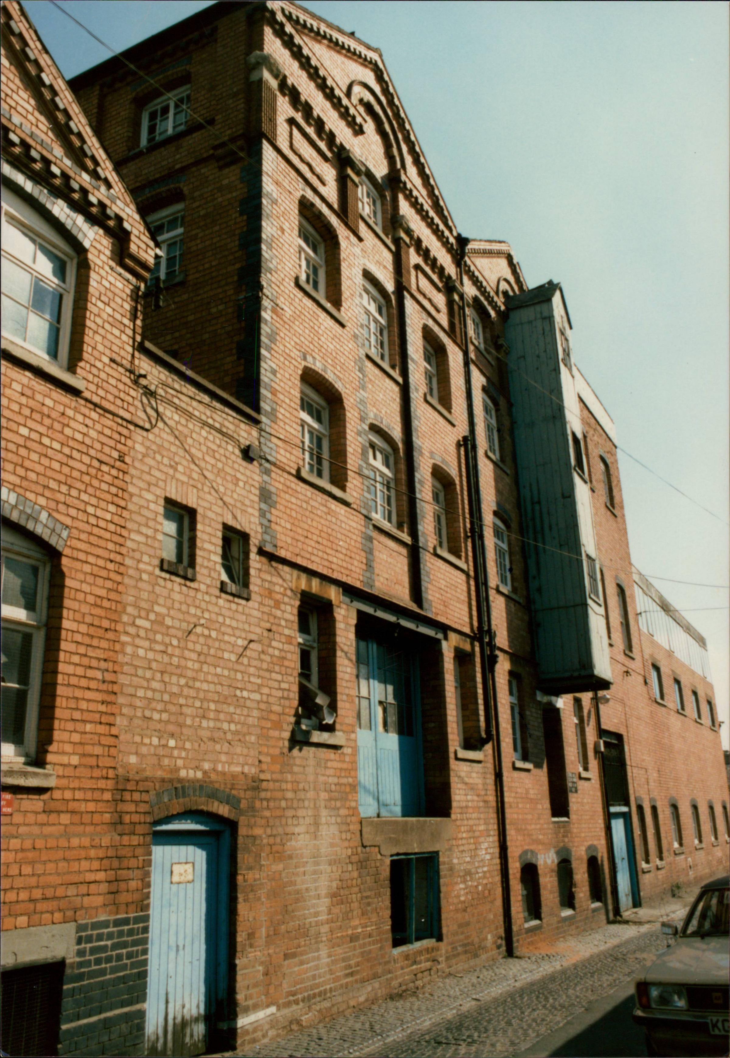 Barbourne Brewery in 1987 seen from the Northcote Street frontage