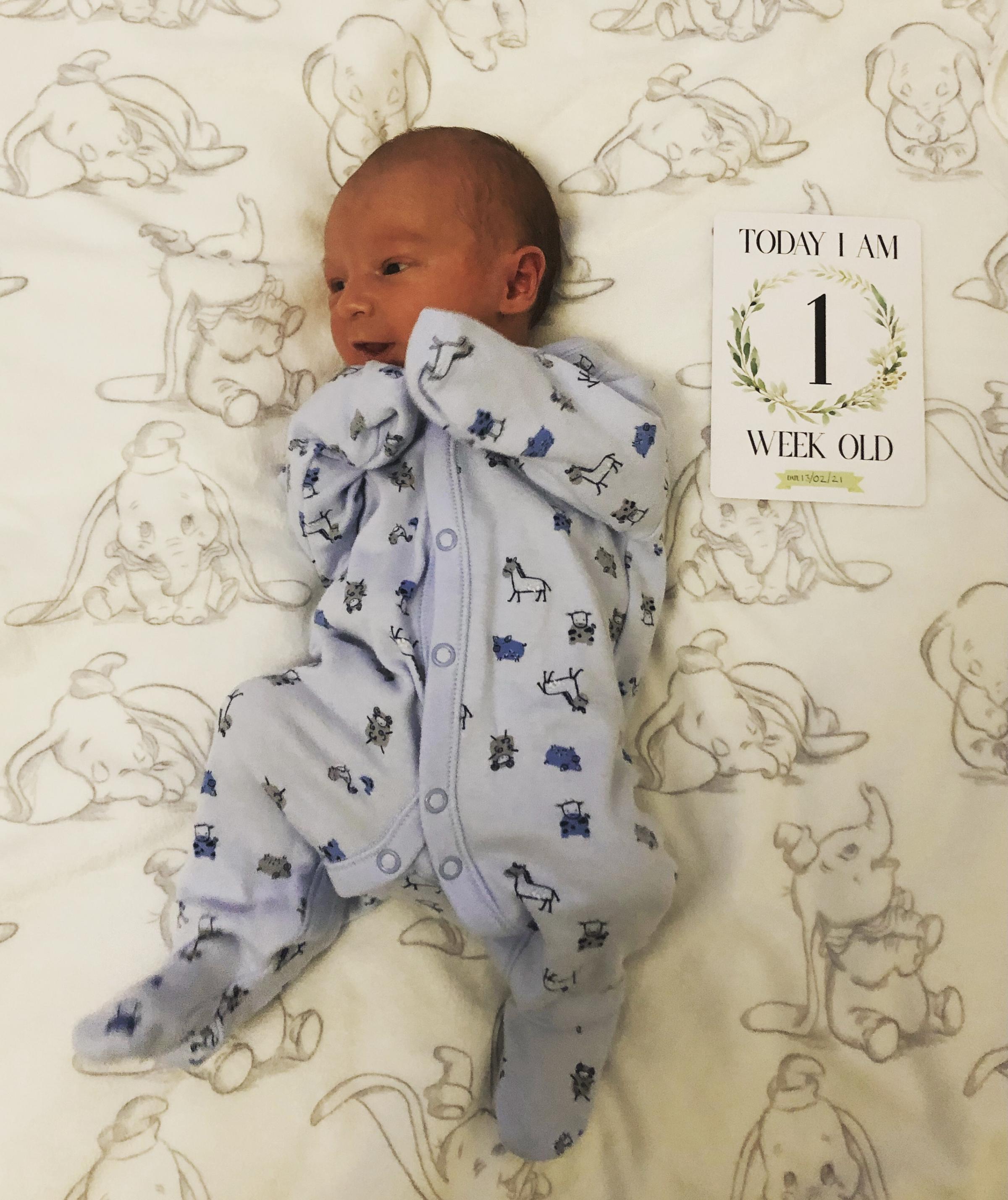 Jacob at the grand old age of one week