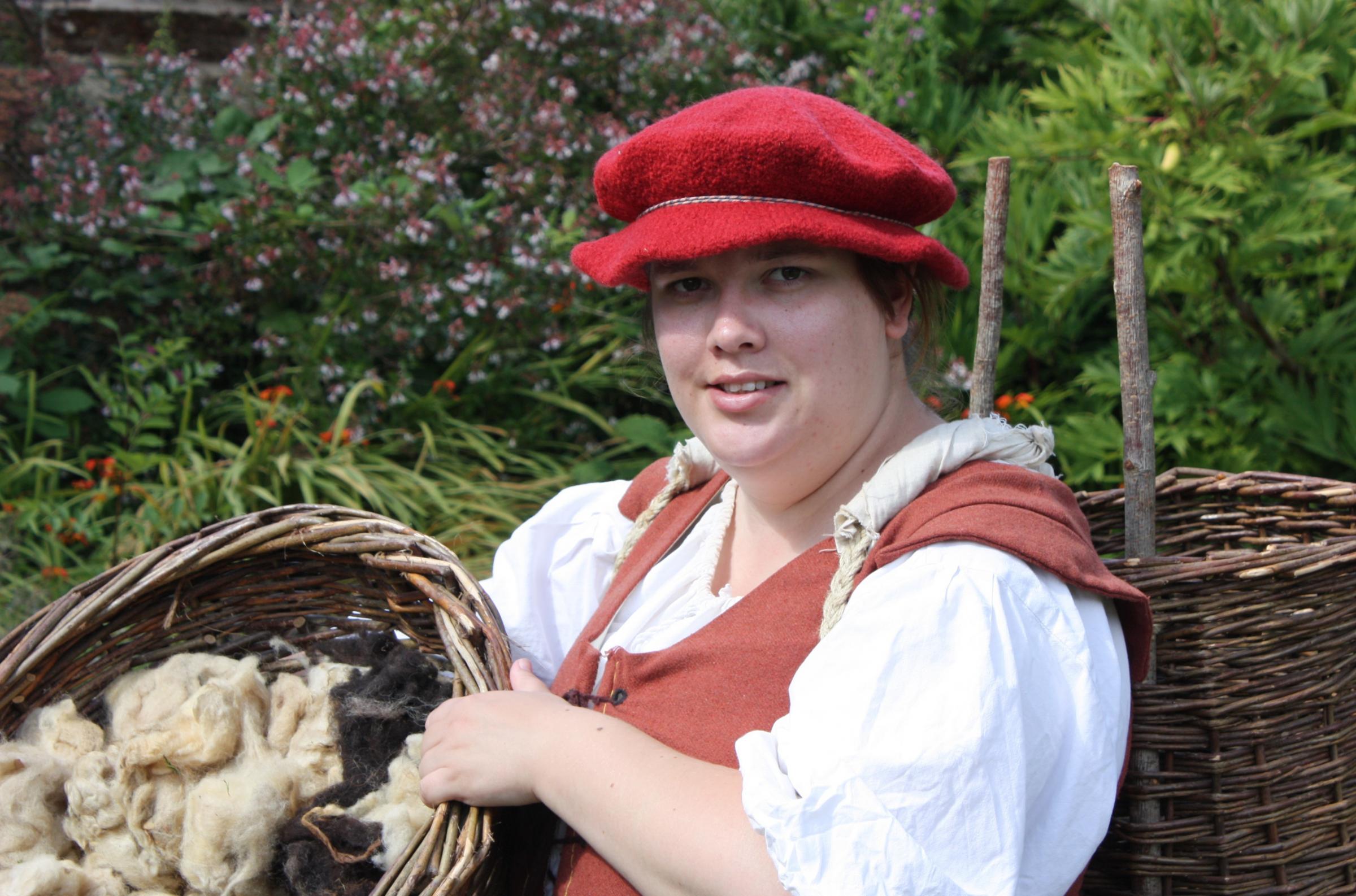 Worcesters wealth was based on the wool trade. Pictured is Helen Harding, from Discover History