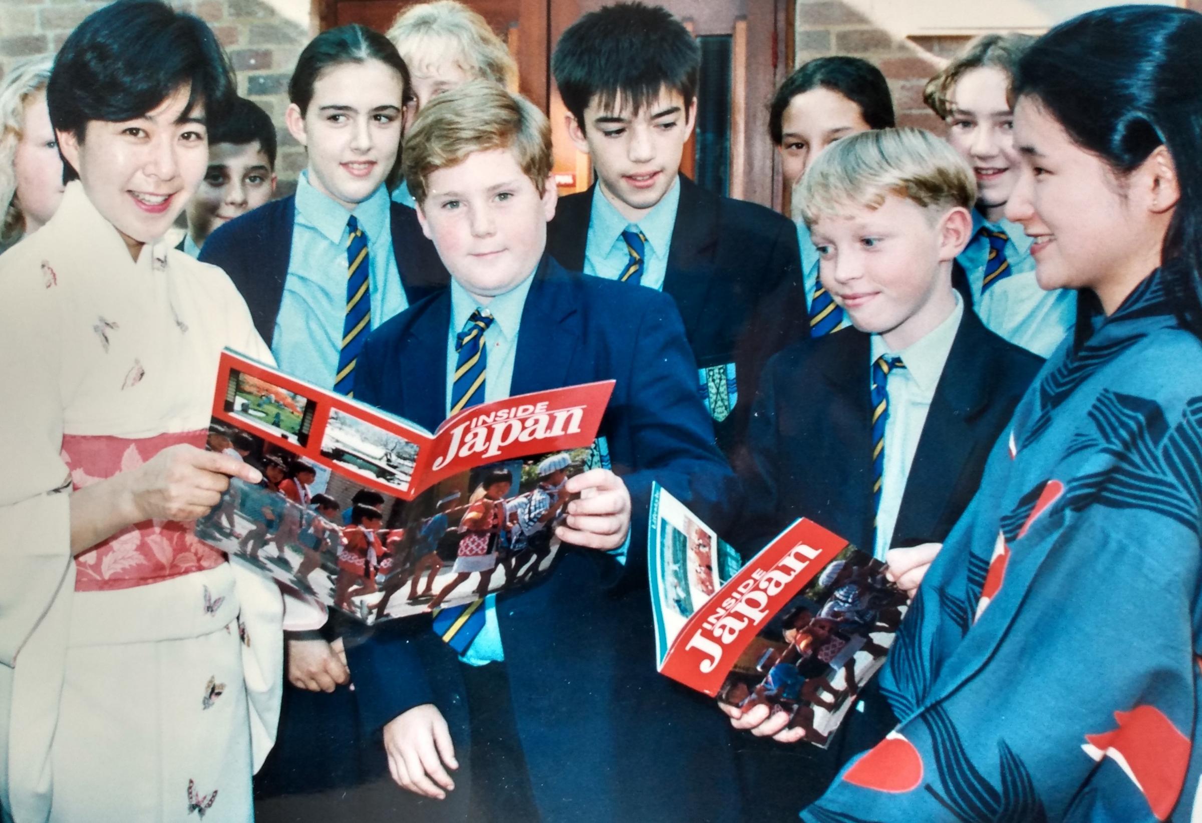 September 1994 and pupils have been learning Japanese, the first at a Worcester high school. Some of the students are pictured with Noako Shiomi and Miho Tatemori, two native Japanese speakers based in Worcestershire 