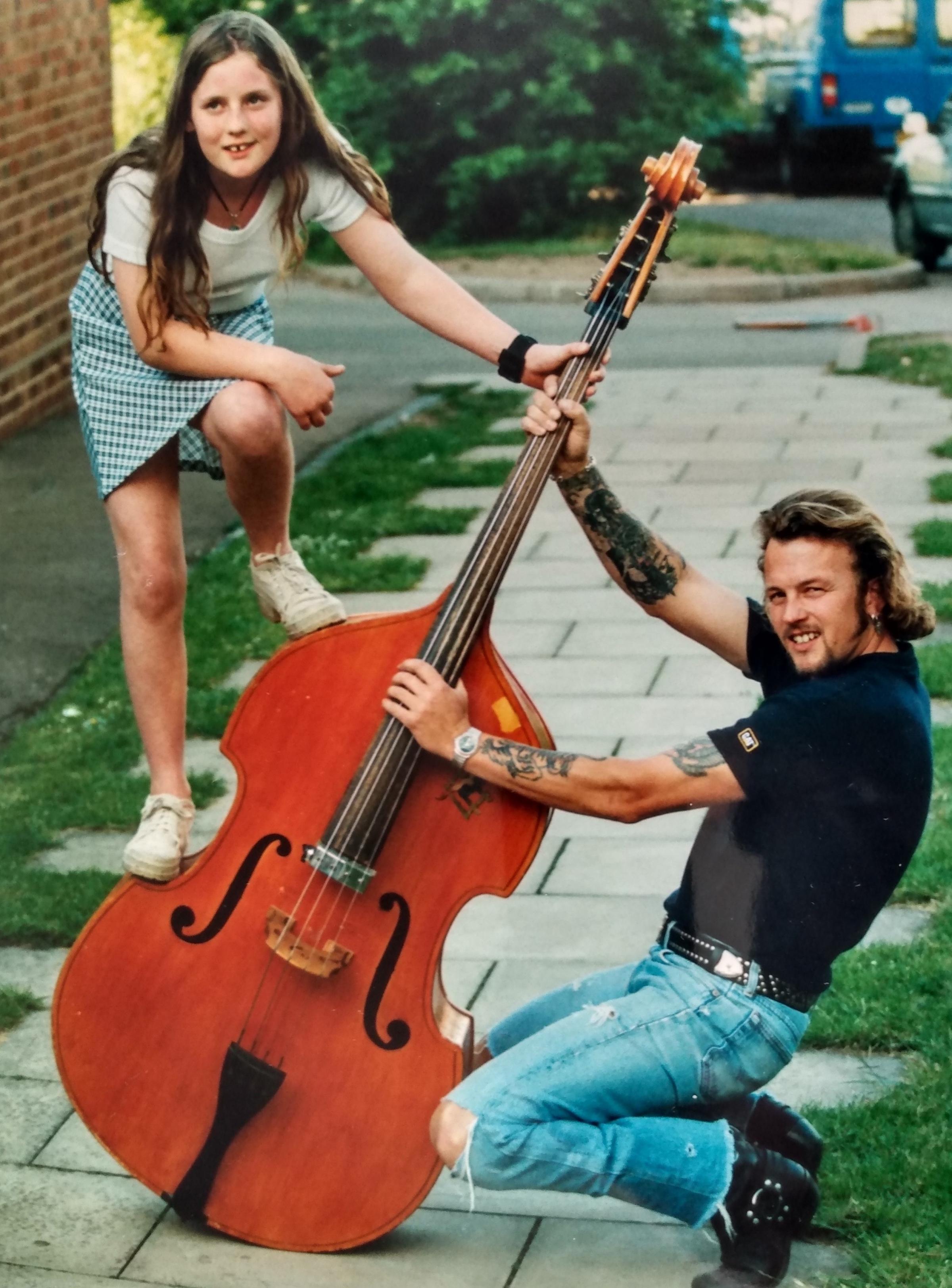 Gary Clarke came to the rescue for Lucy Cayley, after he heard about her broken double bass. Gary, who played in three local bands, stepped in to lend Lucy one of his three instruments