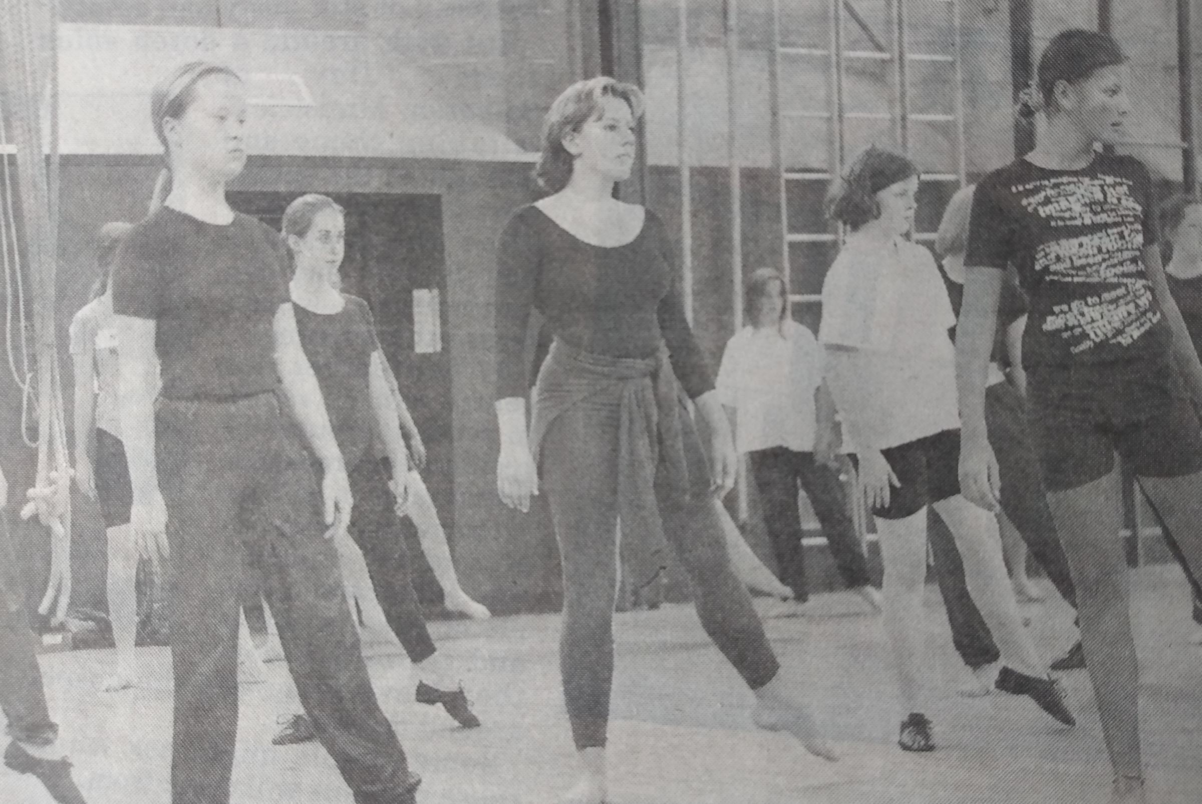 July 1995 and teenagers took part in a two-hour masterclass with the professional Rambert Dance Company