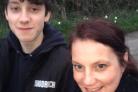 Joshua Hall, who was killed in Cam, with his mum
