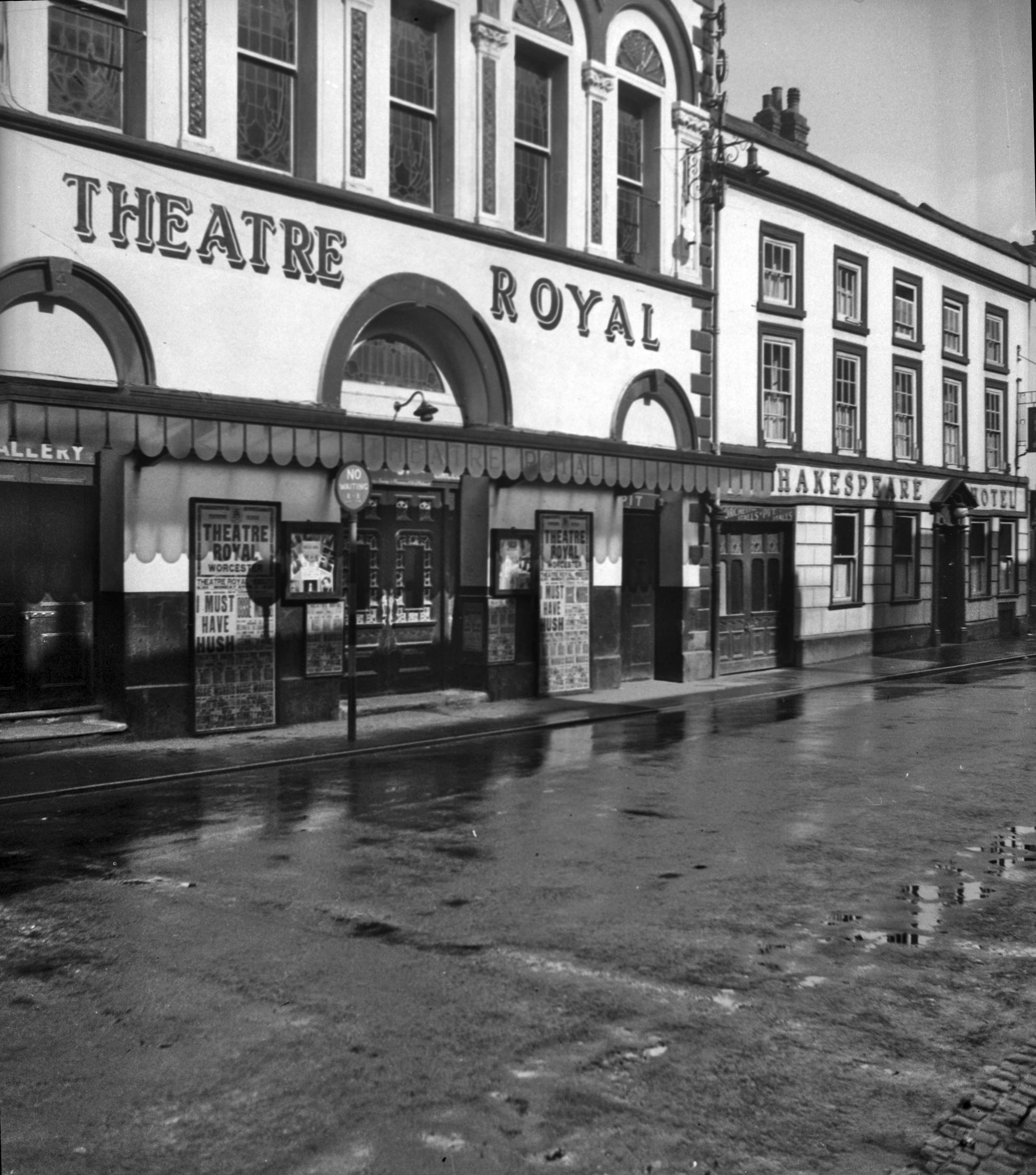 The Theatre Royal, Angel Street in 1951. This theatre was well known to many local people, before demolition in the mid-20th century. It was replaced by the Colmore Depot car showroom which subsequently became a supermarket