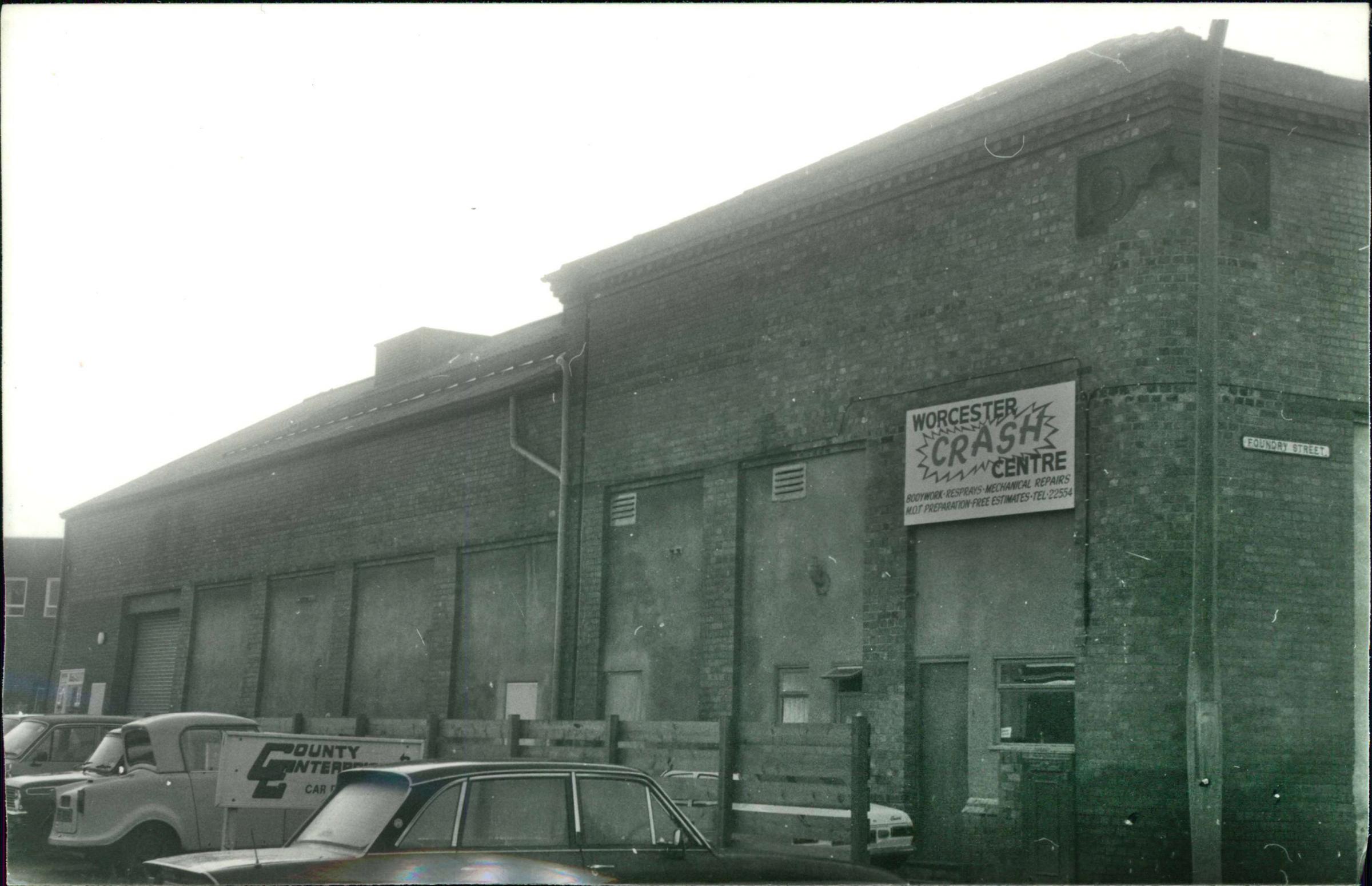 The remaining foundry buildings in the 1970s. These buildings still stand on Foundry Street today