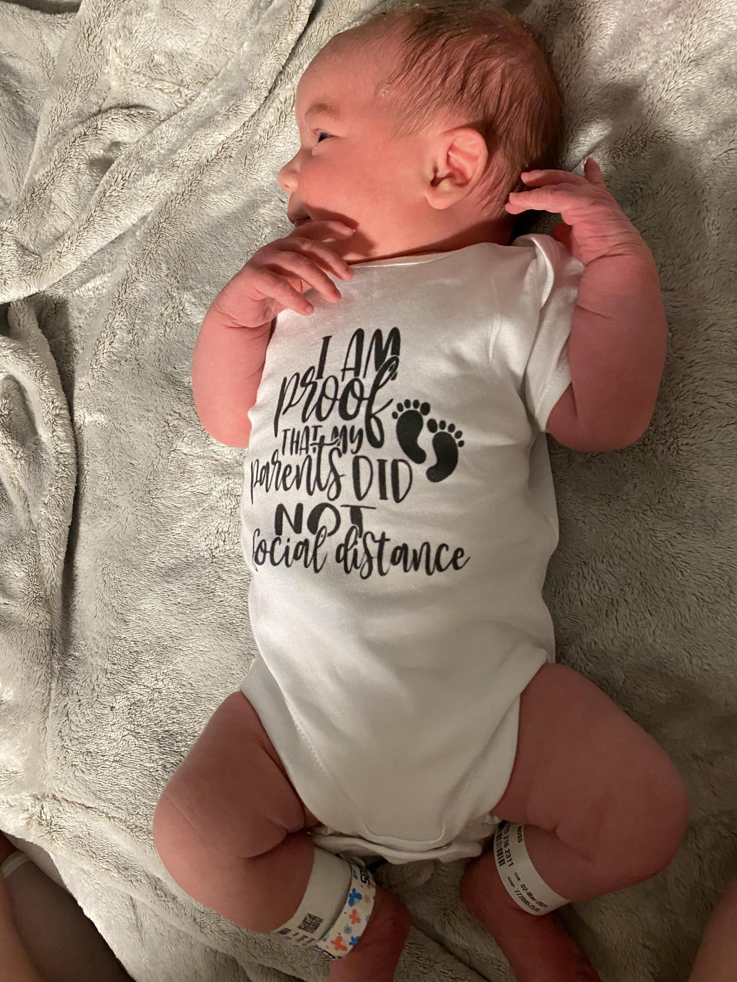 MESSAGE FOR THE AGES: Darcie Mae not long after her birth