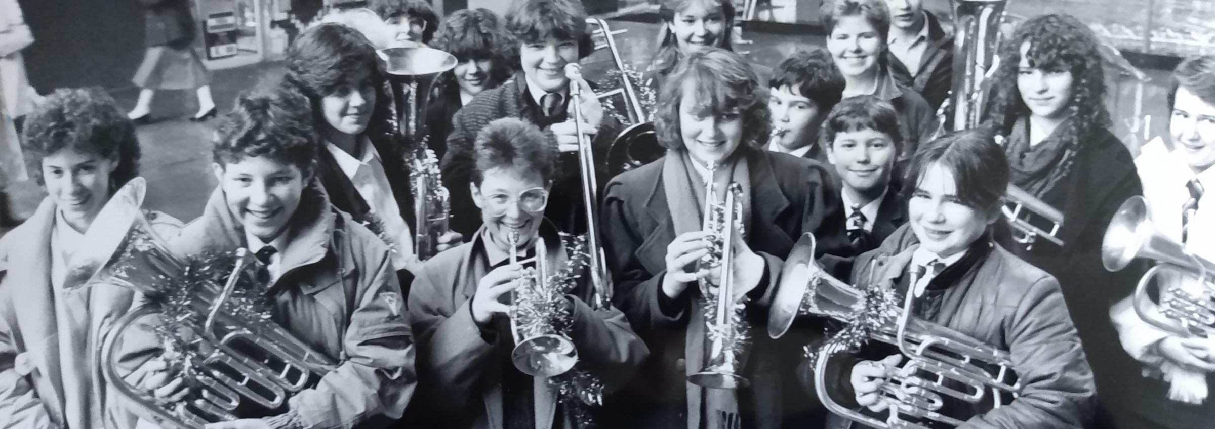 The schools youth band pictured in December 1987