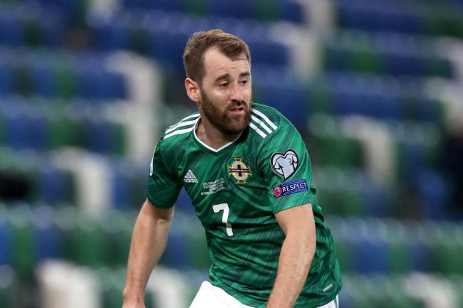 Niall McGinn in action for Northern Ireland