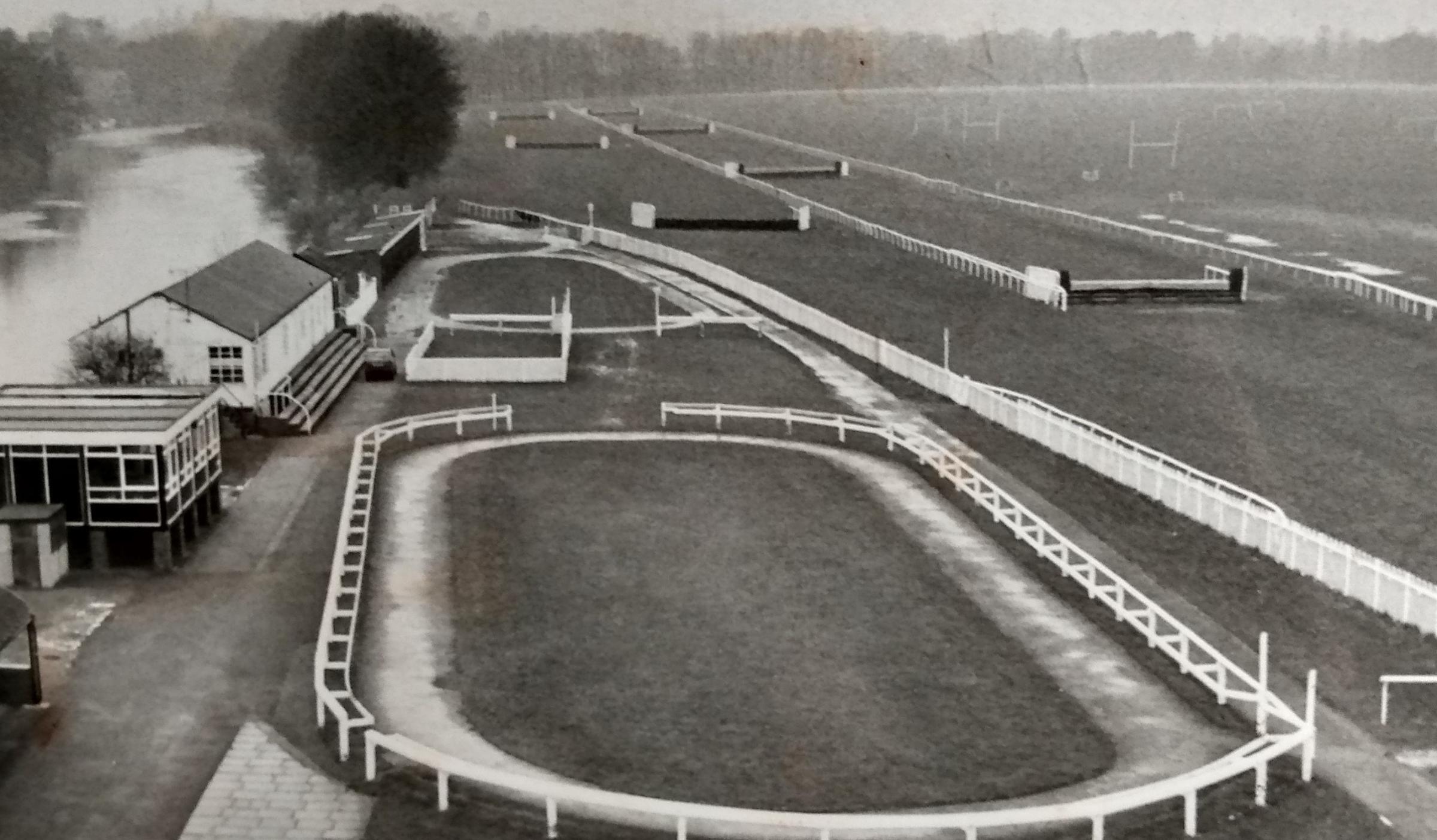 A lesser seen general view of the racecourse in January 1986