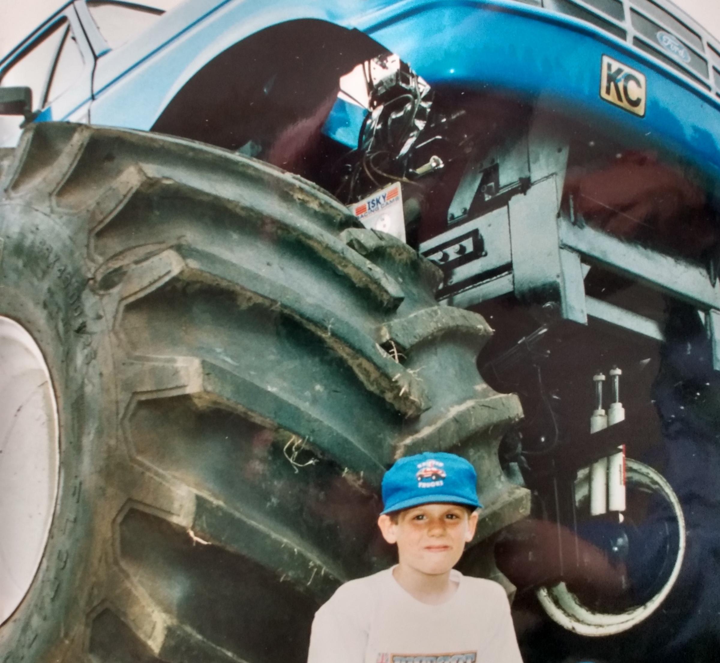 July 1993 and Jack Forder was dwarfed by the Big Foot truck which rolled into the city for the International Thrill Show