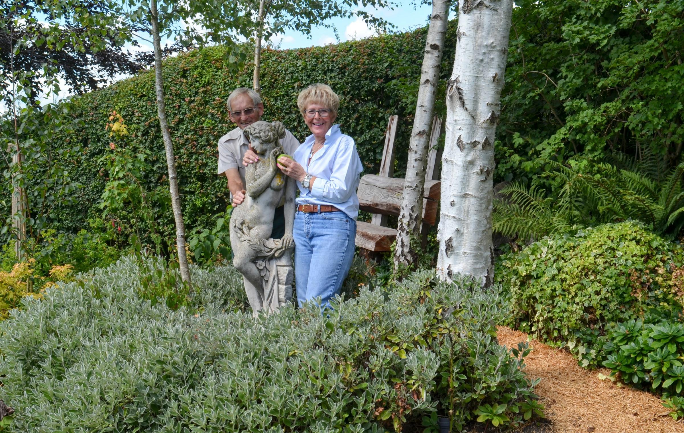 Pam and Alistair Thompson’s Pear Tree Cottage garden has been shortlisted in a national competition