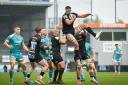 Sam Skinner of Exeter Chiefs wins a high ball - Mandatory by-line: Andy Watts/JMP - 08/05/2021 - RUGBY - Sandy Park - Exeter, England - Exeter Chiefs v Worcester Warriors - Gallagher Premiership Rugby
