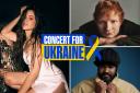 Camila Cabello, Ed Sheeran, and Gregory Porter will perform at Concert for Ukraine. (NEC, Universal Music, Atlantic 
Records)