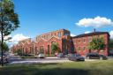 PLAN: An artist's impression of the new four-storey Railway Yard converted into 50 apartments - the plan was submitted 18 months ago but a decision has not been reached because the building was registered as listed