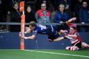 Tom Howe of Worcester Warriors scores a try - Mandatory by-line: Andy Watts/JMP - 27/04/2022 - RUGBY - Kingsholm Stadium - Gloucester, England - Gloucester Rugby v Worcester Warriors - Premiership Rugby Cup Semi-Final
