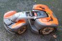 The robot lawnmower recovered by police