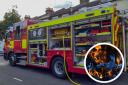 The woman was sent to Hereford County Hospital after receiving injuries from a flat fire.