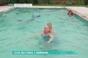 TV: Josie Gibson suffered a minor wardrobe malfunction as she transformed into a mermaid in Worcestershire.