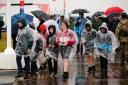 Drenched spectators at RIAT on Friday