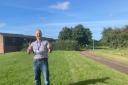 INTEREST: Cllr Owen Cleary at the site of the open space in Warndon