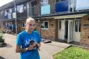 SHAKEN: Phoebe Hall returned to her flat in Crickley Drive in Warndon to find her kitchen destroyed and both her cats gone