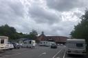 Travellers  have pitched up at Tesco in Warndon