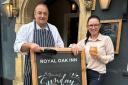 WELCOME: Head chef, Carl Fox, along with manager Renata Goliszek from The Royal Oak.
