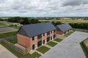 A bird's eye view of the affordable homes