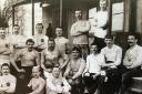 Worcester Rugby Football Club ready to take on the opposition in the 1880s.
