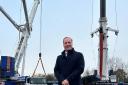 VISIT: Marc Bayliss visits the Kepax Bridge which is now really taking shape