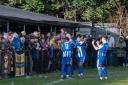 Worcester City celebrate their big win over Stourport Swifts
