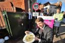 City MP Robin Walker celebrates a milestone in the rollout of superfast broadband in Worcester in 2015