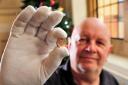 WHAT A GIFT: Garston Phillips, collections ambassador at the Worcester City Art Gallery and Museum, with the Iron Age gold stater. Picture by Jonathan Barry. 5215985804.
