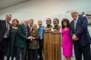 UNVEILED: The  the solid bronze commemorative bust was unveiled at the gala evening.