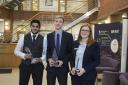 Apprentice award winners Faisal Zaib and Ben Hyde with Sanctuary’s Director – Corporate Services, Nicole Seymour.
