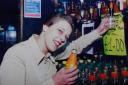 Debbie Humphries behind the bar in 1998