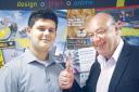 THUMBS UP: Apprentice Alex Williams with Guy Marson, director of Modus Creative in Foregate Street, Worcester.