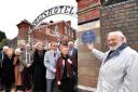 UNVEILING: Benjamin Leader enthusiast Bowen James with members of Worcester Civic Society and guests (06464402)
