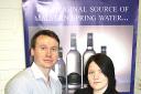SKILLS: Rhys Humm, director of Holywell Water, with new apprentice Shannon Brimmell.