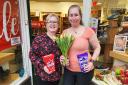 Staff across Robin Elt stores, including Ade Ball (left) and Karen Michael (right), have been handing out goodies to customers