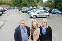 SR_542_001     Richard Furness, Lisa Gadd and Diane Davies in the Long Street car park in Dursley (9731522)