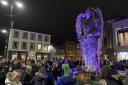 Crowds gather in Worcester for candlelit vigil for Ukraine