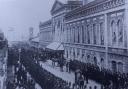 The opening day of the Worcester Exhibition in 1882 with all the good and the great in attendance.