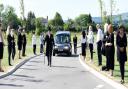RESPECT: There was a guard of honour at the funeral of nurse Jodon Gait at the Vale Crematorium