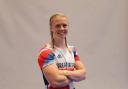 MOVING ON: Emily Lewis in Team GB kit and her old school uniform