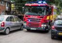 CHALLENGE: Firefighters are presented with a challenge if cars are badly parked as this photo illustrates