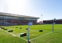 A general view of the Kingsholm Stadium pitch prior to the match - Mandatory by-line: Patrick Khachfe/JMP - 27/02/2021 - RUGBY UNION - Kingsholm Stadium - Gloucester, England - Gloucester Rugby v Worcester Warriors - Gallagher Premiership